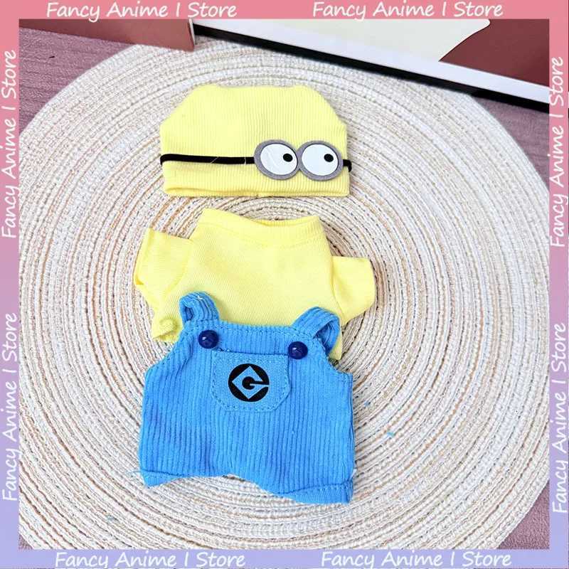 Cartoon Labubu Doll Clothes Cute Minions Outfit Mini Plush Doll Clothing Sets Kawaii for V1 V2 V3 Labubu Doll Accessories GiftsT251018