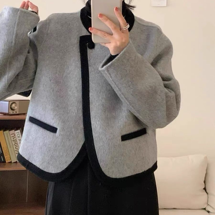 2025 Autumn/Winter New Top Unique and Super Beautiful Grey Designer Jacket Wool Jacket High fashion end Feeling Top Luxury Women's Fashion