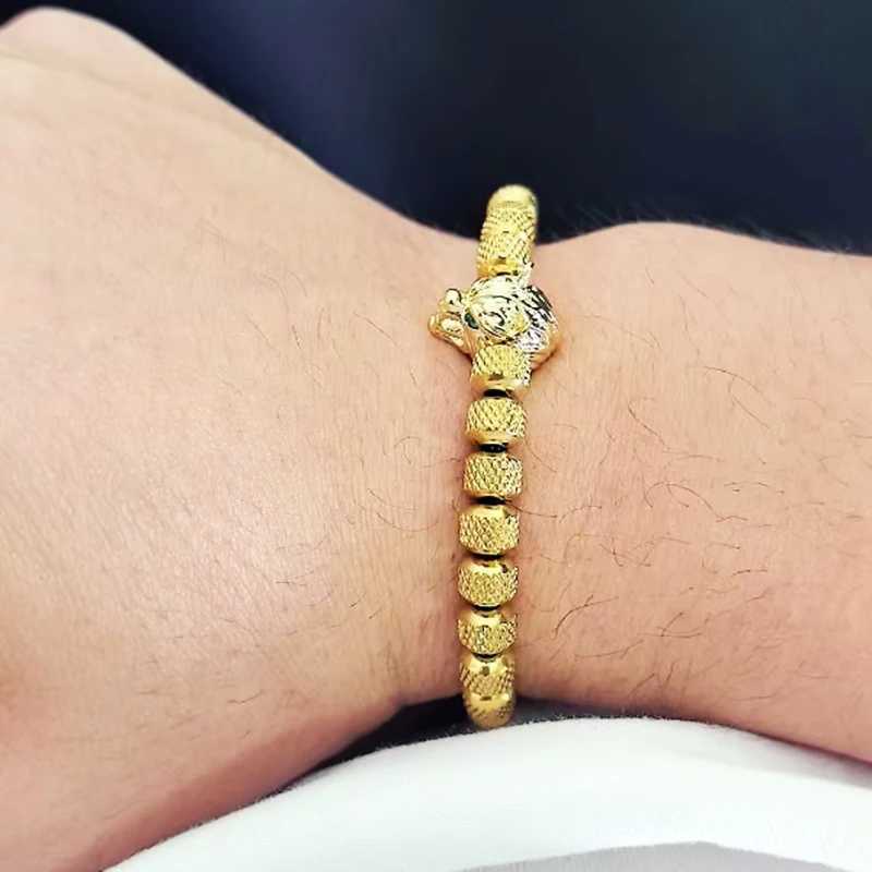 Luxury Stainless Steel Beads Wolf Charms Man Bracelets Woman Hand Jewelry Couple GiftL251018 H260129