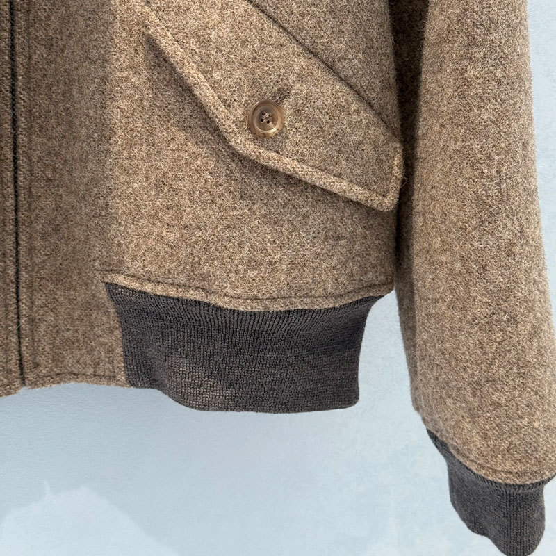 Luxury Designer Women's Shearling Cotton Blend Zip Up Coat Chic Wool Notch Collar Long Sleeve Loose Jacket Winter Warm Letter Embroidery Two Pock