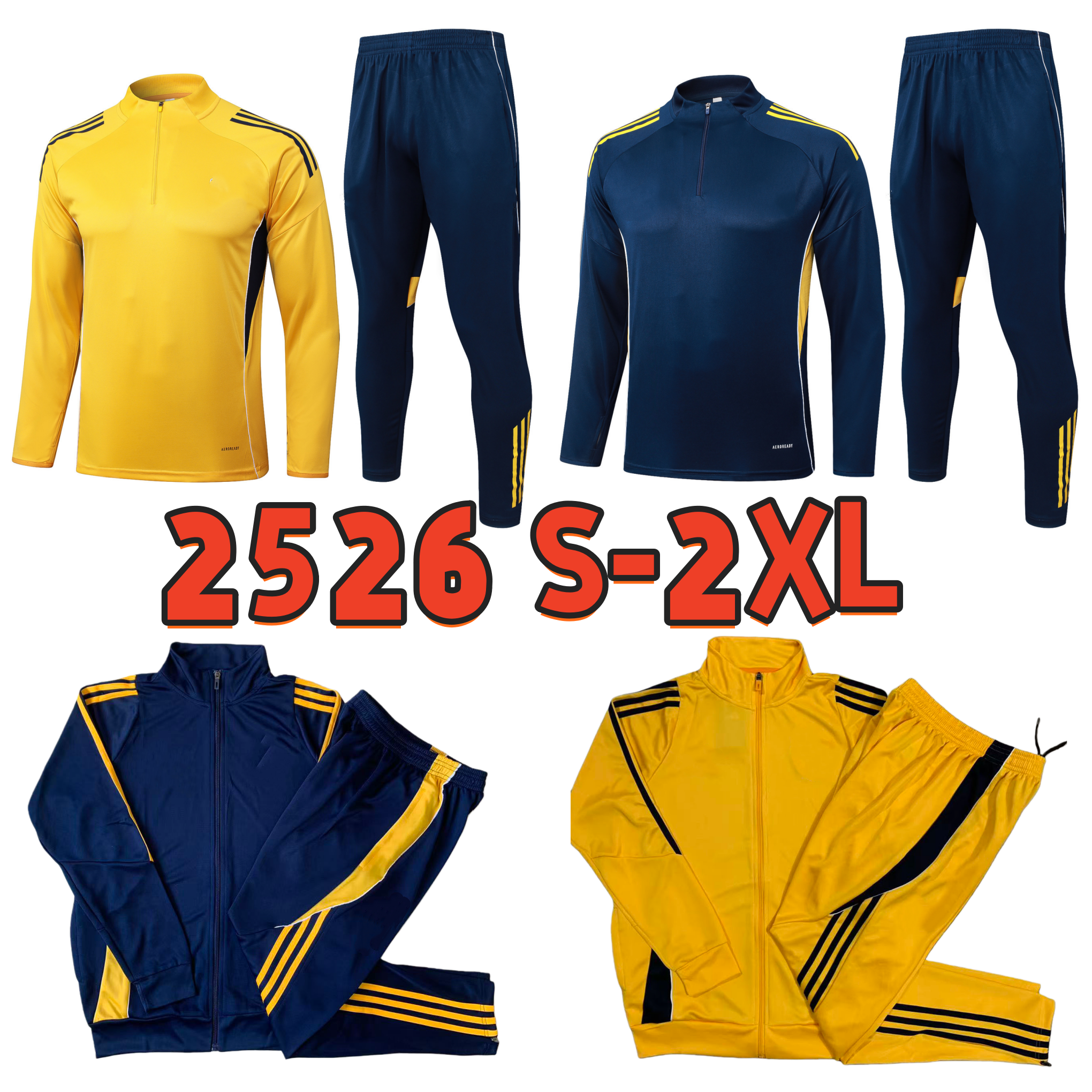 2024 2025 Boca Juniors adult Tracksuit jacket long zipper Men's Soccer Jacket Set, Long Sleeve Football Training Suit, MARADONA TEVEZ DE ROSSI training suit