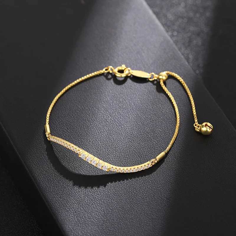 2025 New Simple and Minimalist Bracelet for Actress Elegant Quality Micro Inlaid Zircon Adjustable Length Exquisite JewelryL251018