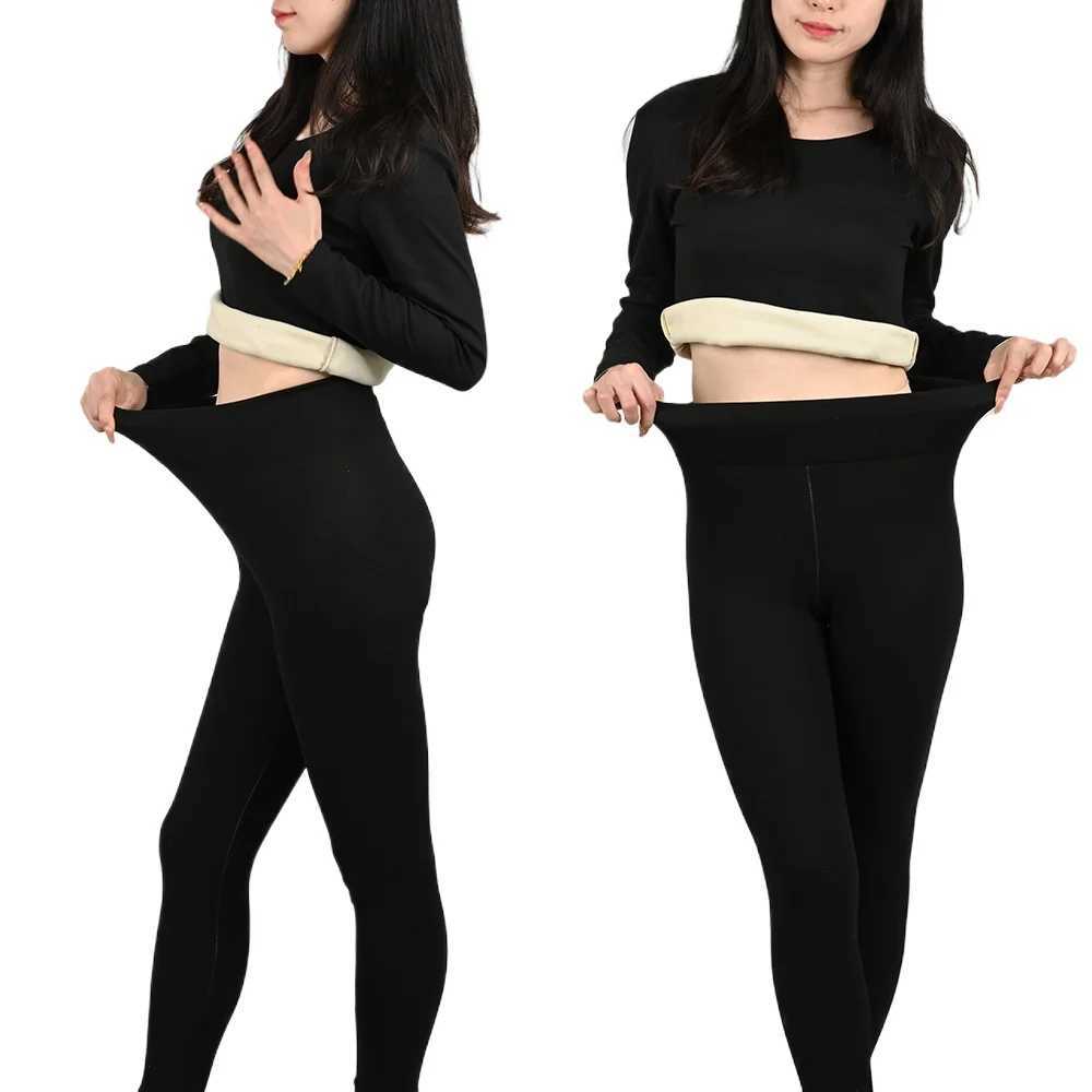 Women Winter Thermal Underwear Long Sleeve Bottoming Top Seamless Thick Double Layer Warm Lingerie Woman 2 Pcs Set Sleepwear T251018
