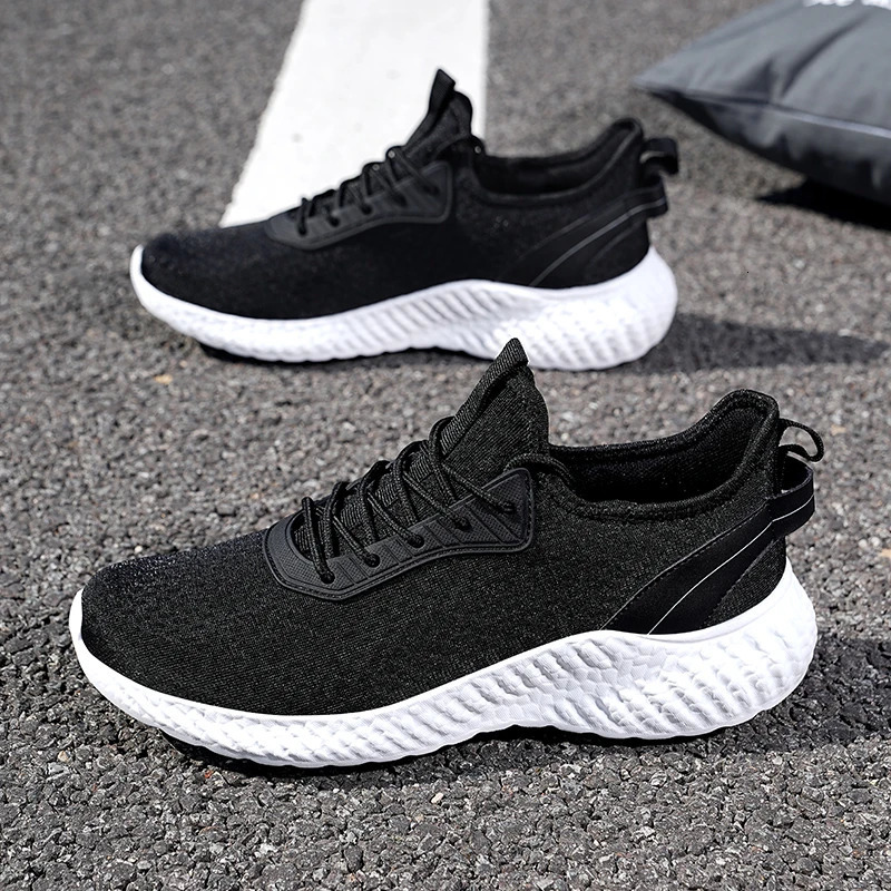 MAEDEF White Sneakers Men Breathable Mesh Lightweight Casual Walking Man Shoes Big Size 3948 Comfortable Black Sneakers for Men 251013