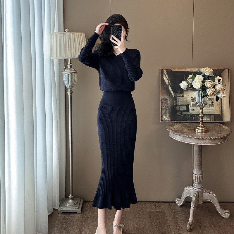 SL115 Autumn new slim waist hip-hugging fishtail skirt