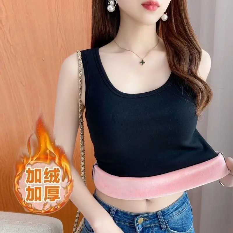 1pcs Womens Heating Inner Bottoming Sleeveless Undershirt Slim Comfort Fleece Lined Intimate Tank Top Stretchy Soft Warm Vest T251018
