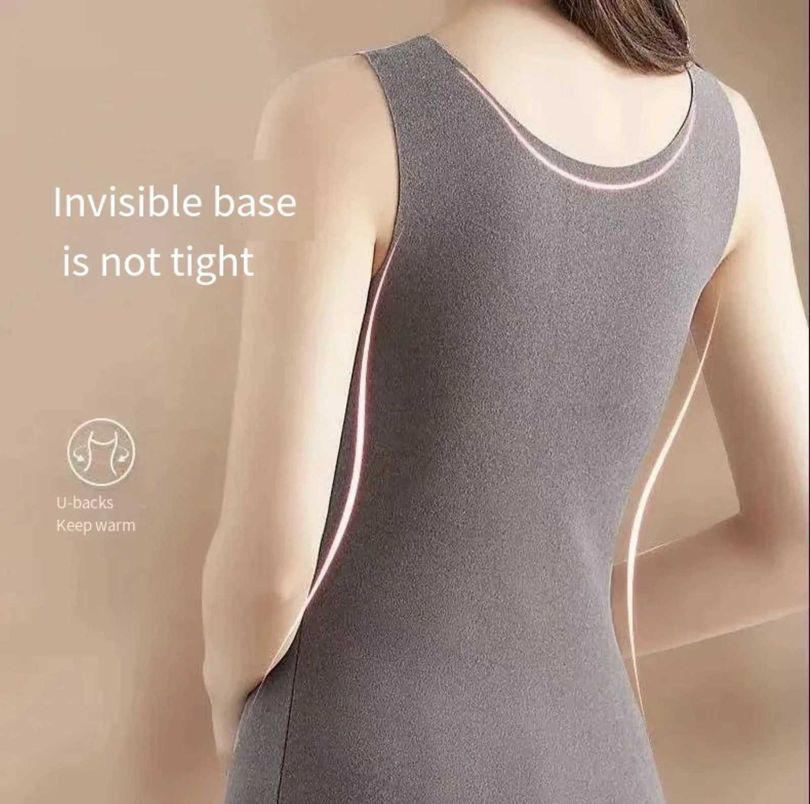 2pcs Woman Thermal Underwear Autumn WinterThermo Lingerie Soft Warm Top Wear Thermo Vest Undershirt With Bra Padded T251018