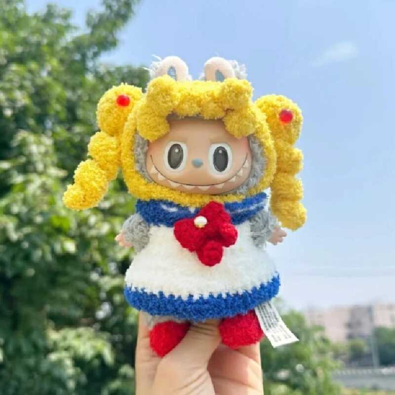 Labubu 17cm Peripherals Sailor Moon Tiger Astronaut Three Eyed Boy Set Clothes Series Replaceable Cloths Gifts CollectionsT251018