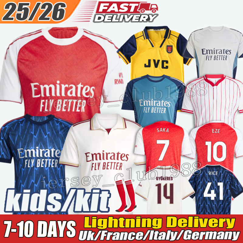 arsenallfootball kits 25 26 Soccer Jerseys Gyokeres jersey Eze Saka declan Rice shirt Zubimendi Martin odegaard bukayo Eberechi G.Martinelli football kits