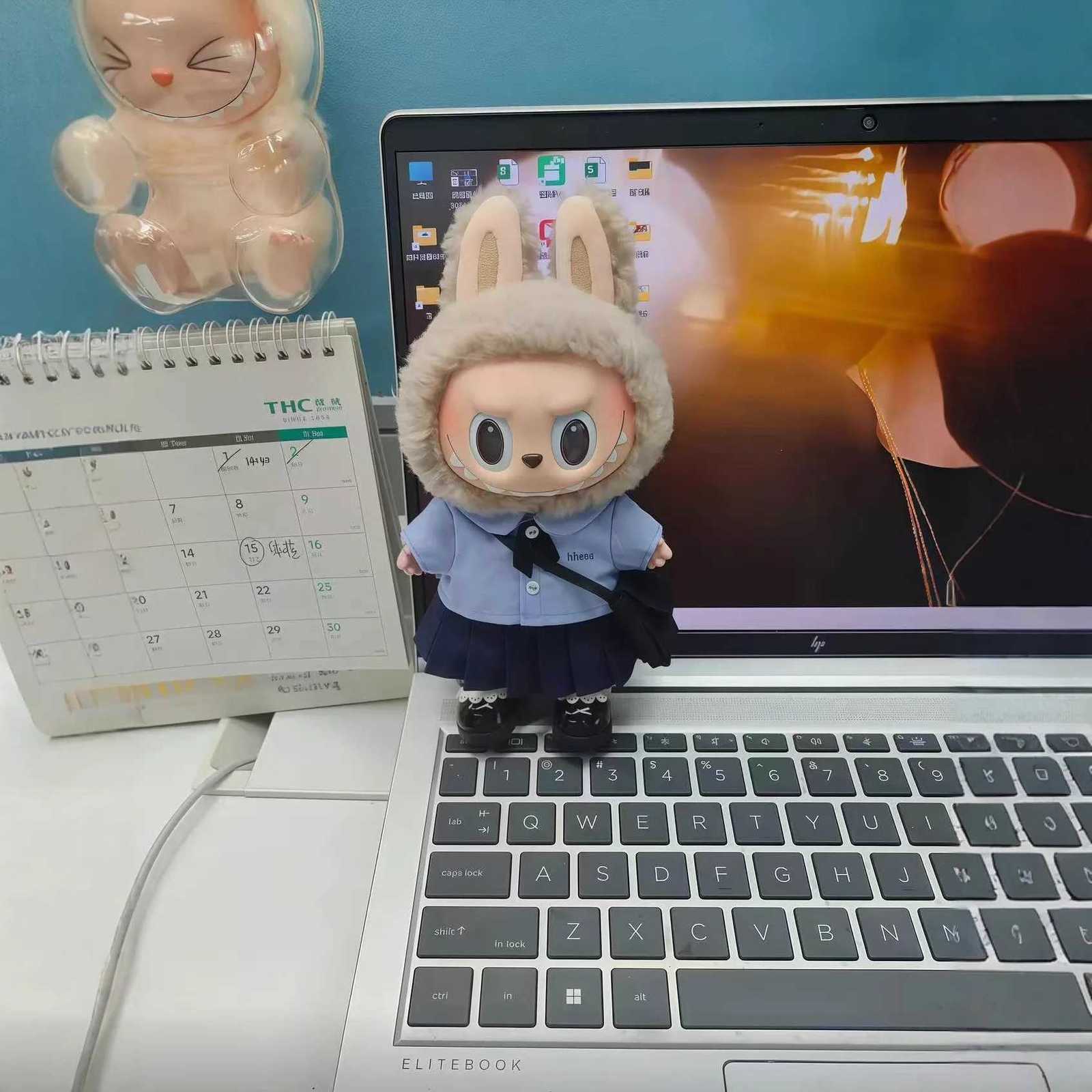 NEW Cloth for Labubu Thai School Uniform Handmade Shirt and Pleated Skirt Outfit for V1V2V3 Dolls Clothes Collection Girl GiftT251018