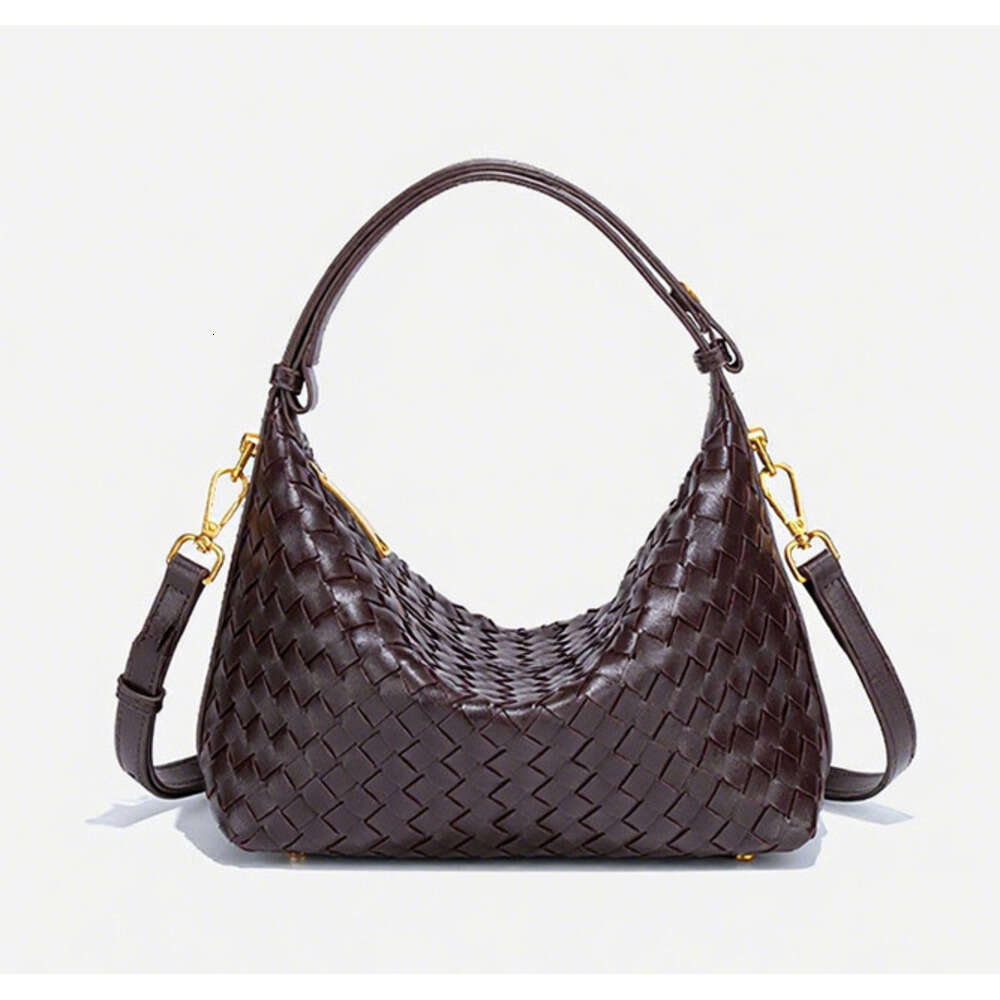 Niche High-End Hand-Woven Fashionable Single Shoulder Crossbody Lunch Box Trendy Handheld Bento Bag Z260124