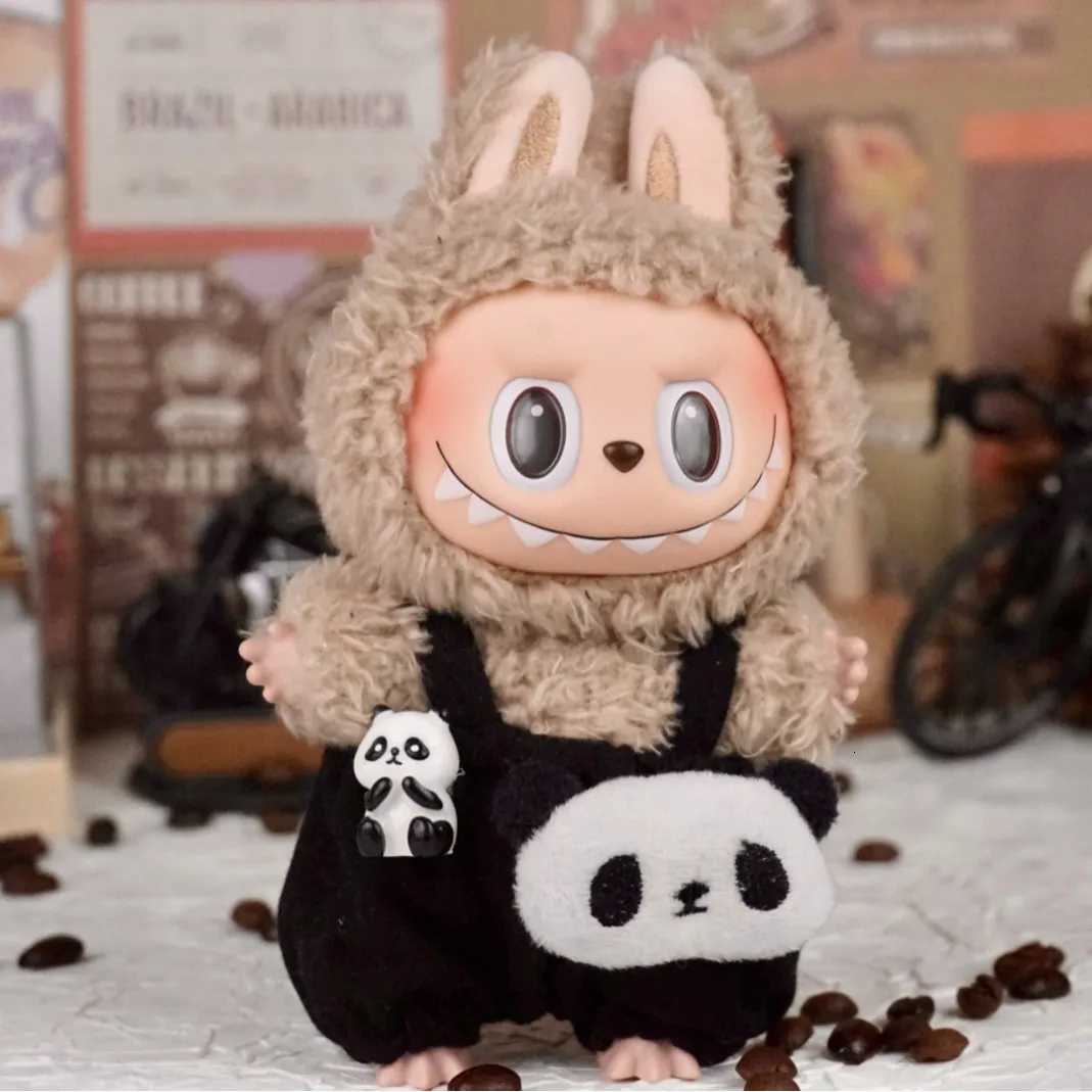 Cute Labubu Plush Dolls 30 Sitting Party Diy Clothing Toys Accessories for 1517cm Labubu Doll Kawaii Bear Overalls ClothesT251018