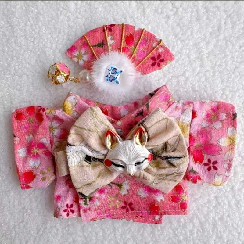 Japanese Kimono Clothing Set for 1517cm Labubu V1 V2 Dolls Ropa Labubu Decoration AccessoriesT251018