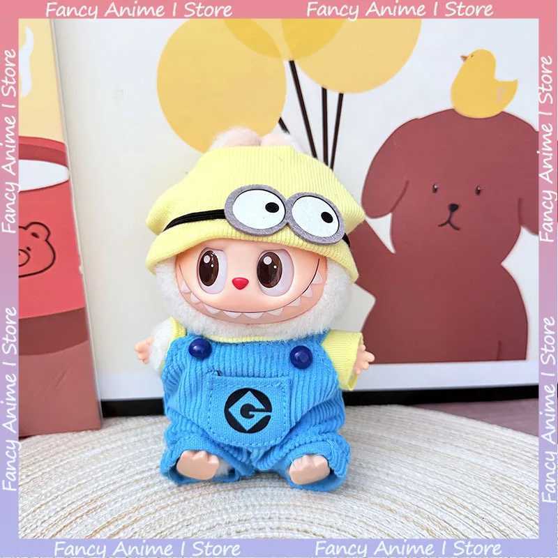 Cartoon Labubu Doll Clothes Cute Minions Outfit Mini Plush Doll Clothing Sets Kawaii for V1 V2 V3 Labubu Doll Accessories GiftsT251018