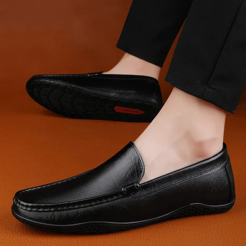 Comfort Genuine Leather Men Loafers Allmatch Lazy Shoes Breathable Moccasins Fashion Men Casual Shoes Slipon Men Walking Shoes 251013