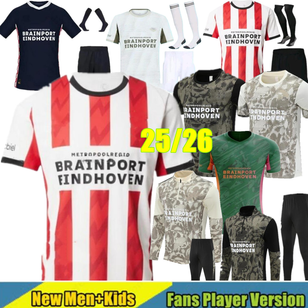 25 26 EinDhoVens PSVS Soccer Jerseys DE JONG LANG SAIBARI BENITEZ Retro 1987 88 92 95 98 BAKAYOKO 2025 2026 VEERMAN TIL SCHOUTEN TILLMAN Football Shirts man kids LOZANO