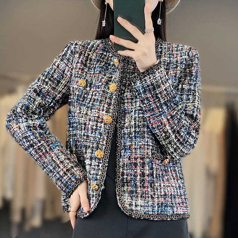2025 Autumn/Winter New Top New Luxury Floral Knitted fashion Shorthair Women's Coat French Designer Jacket Elegant Social Top