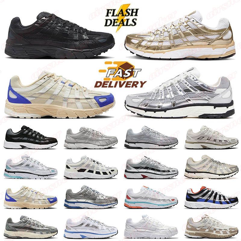 2025 Arrival Sports P6000 Shoes Gold Premium Black Platinum Tint Metallic Silver Mens Women Racer Blue Khaki Flat Pewter Men P 6000 Trainers Sneakers 36-45