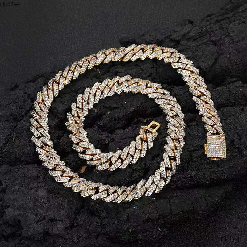High Quality Custom Vvs Moissanite Pass Dia Tester Iced Out Sier Cuban Link Chain