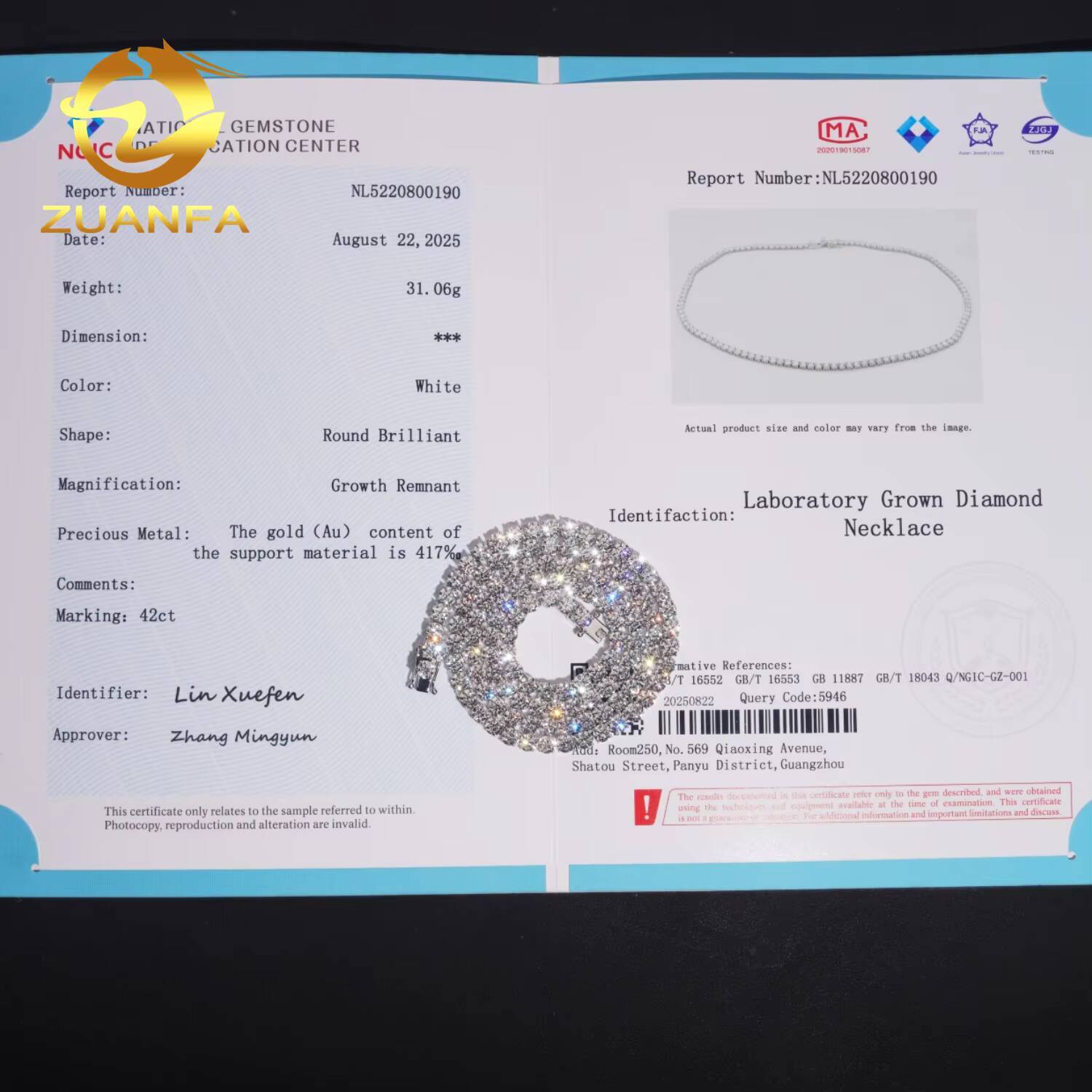 Luxury Hip Hop Jewelry 10k Gold Lab Grown Diamond Tennis Chain 2mm 3mm 4mm 5mm Round Brilliant Cut Diamond Tennis Necklace