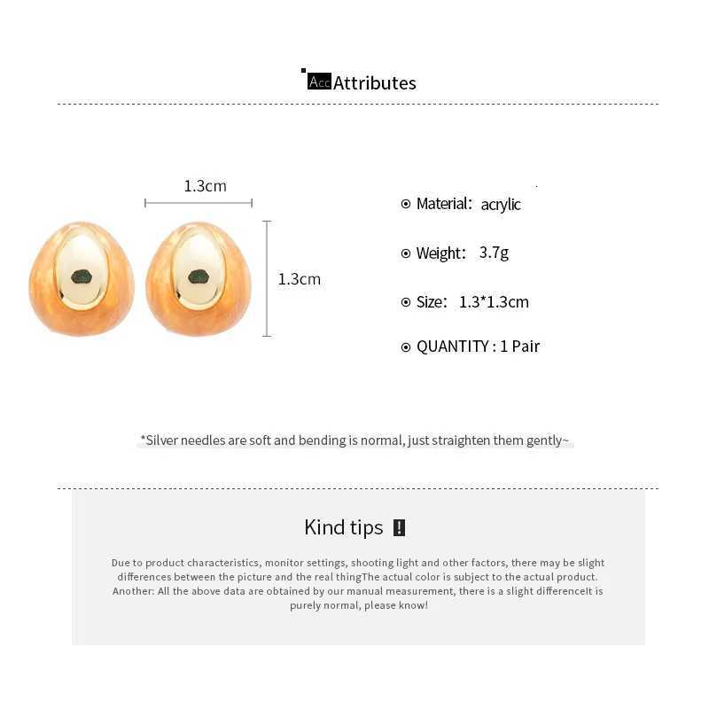 Silver Needle Simple Water Drop Acrylic Earrings for Women 2025 New Design Stud Earring Light Luxury Highend Jewelry Wholesale Y251018