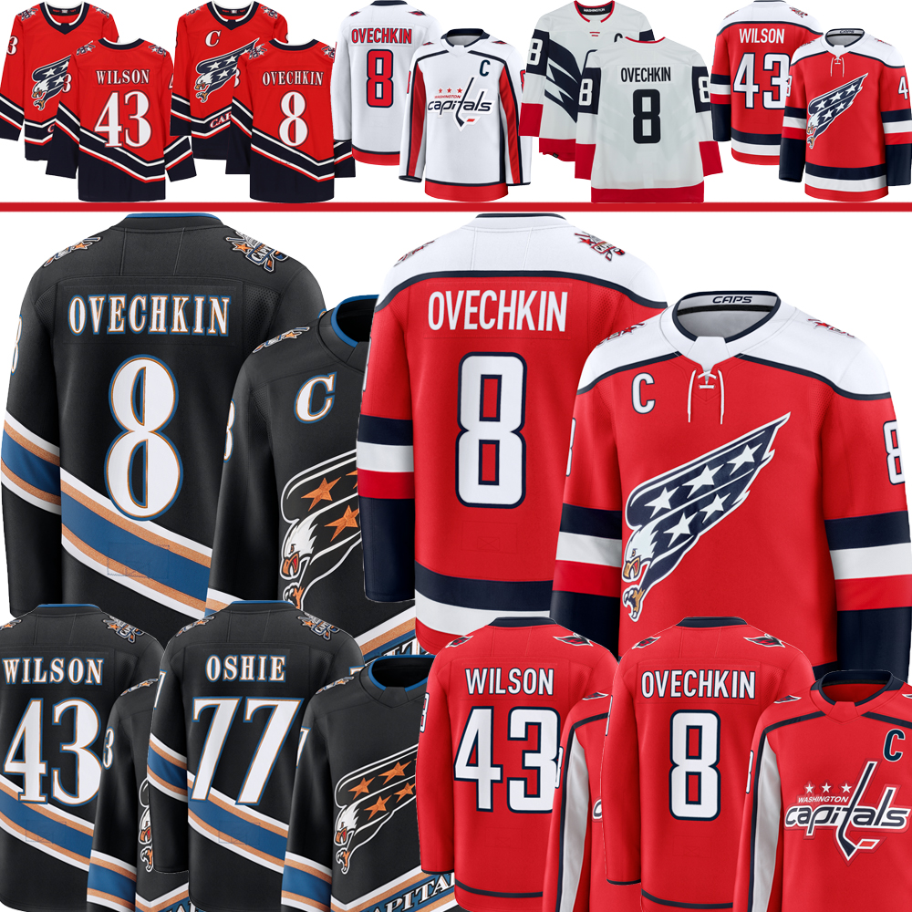 #8 Alex Ovechkin washingtons hockey jersey capital jersey Tom WilsonS John Carlson Ryan Leonard TJ Oshie Logan Thompson Jakob Chychrun Charlie Lindgren jerseys