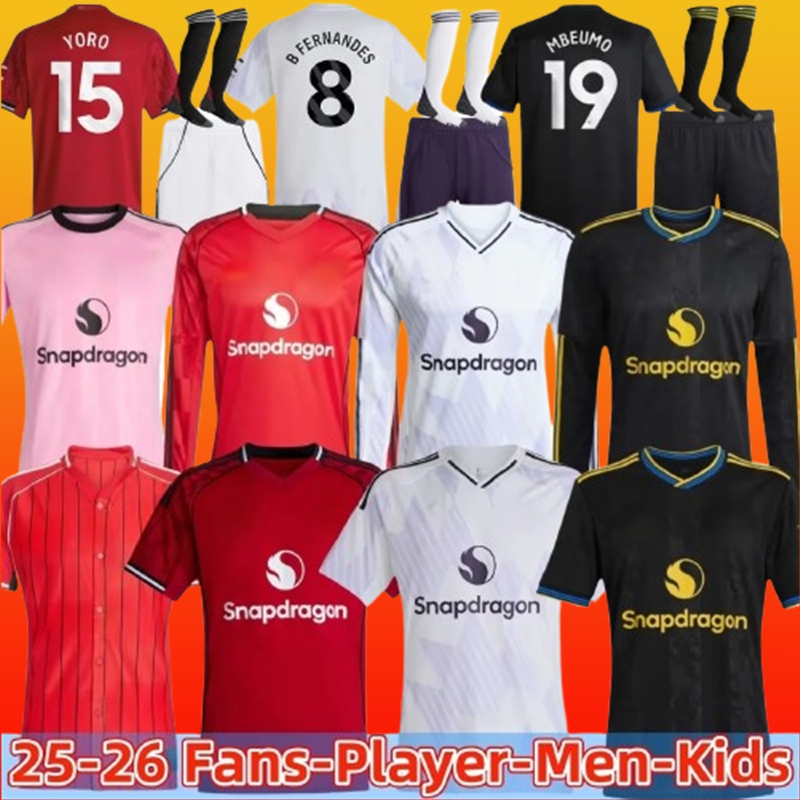 25 26 Manchest Er United Football Jersey GARNACHO HOJLUND MARTINEZ CASEMIRO Football Shirt B. FERNANDES Men Kids Kits MAINOO ZIRKZEE AMAD YORO Onana 16-28 3XL 4XL