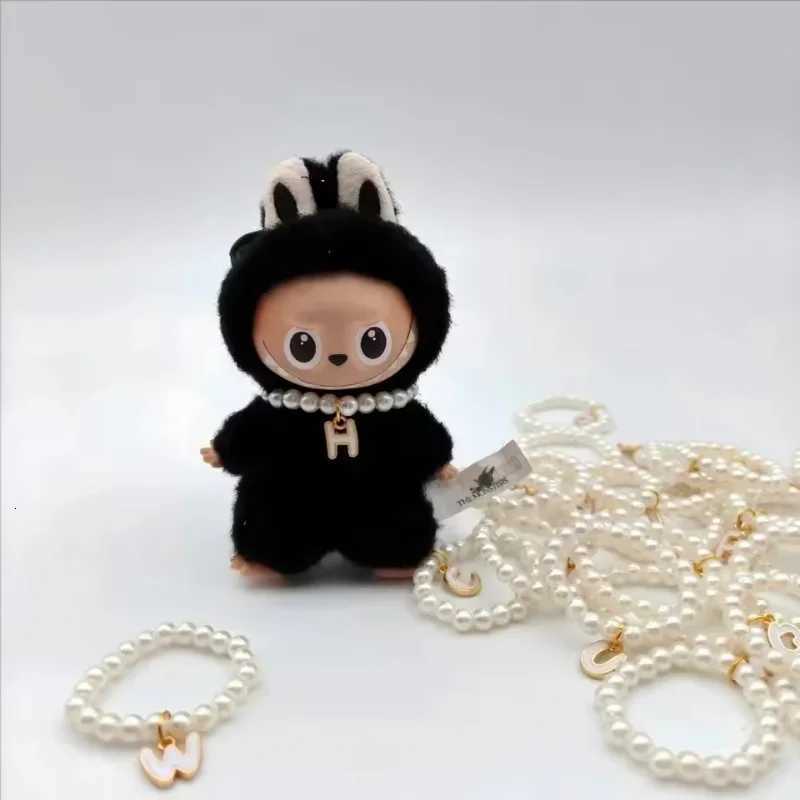 Mini Labubu Pendant Accessories Letter Pearl Necklace For Labubu V4 Pin For Love Clothes Labubu Series Doll Clothes AccessoriesT251018