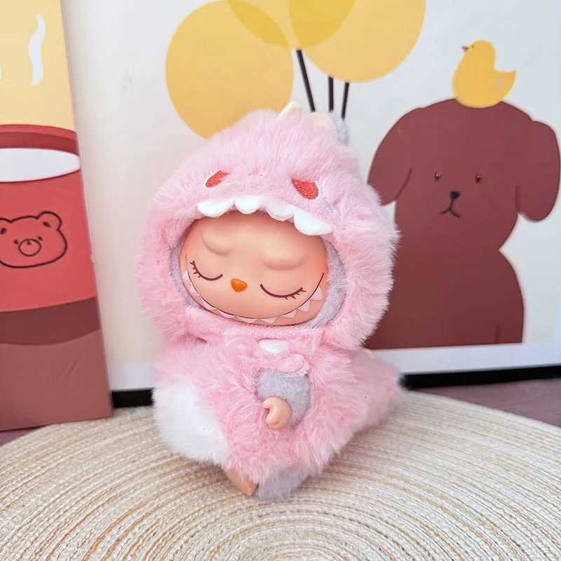 Cute Pink Dinosaur Outfit for Labubu Plush Clothes Korea Style Blue Shark Bee Macaron Fashion Clothes for Labbubu AccessoriesT251018