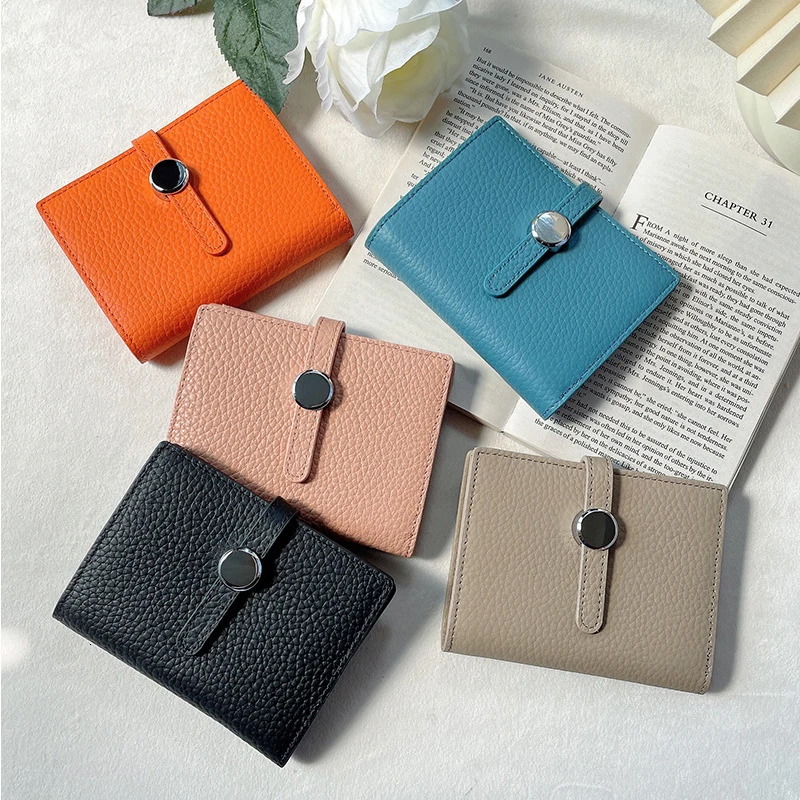 100 Cow Genuine Leather Womens Wallets and Fashion Small money bag wallet coin Purses Simple wallet card holder 251013