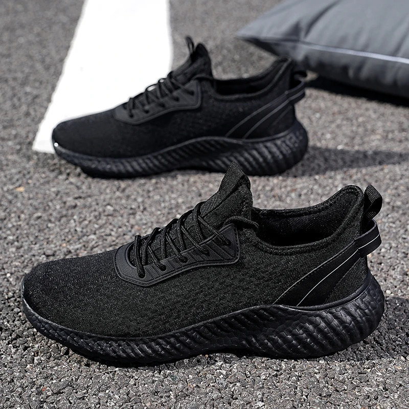 MAEDEF White Sneakers Men Breathable Mesh Lightweight Casual Walking Man Shoes Big Size 3948 Comfortable Black Sneakers for Men 251013