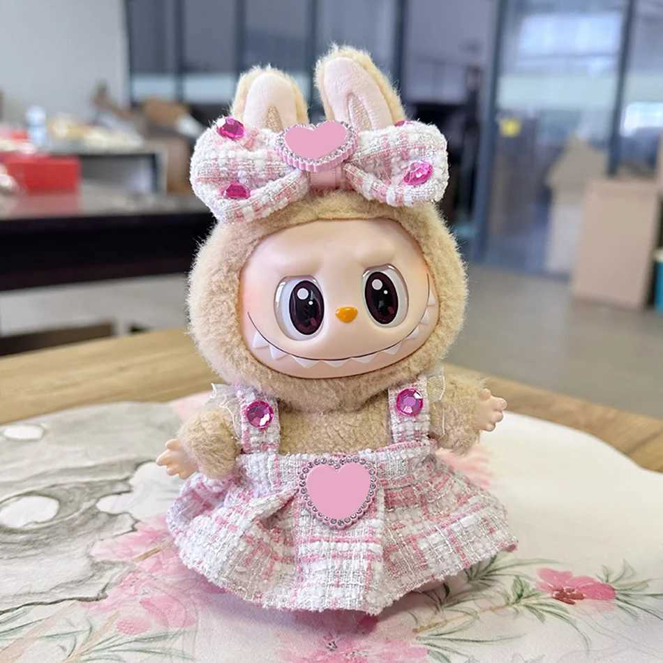 Suitable for 1517cm labubu V1 V2 pink noble princess dress heartshaped clothes decoration accessories birthday giftsT251018