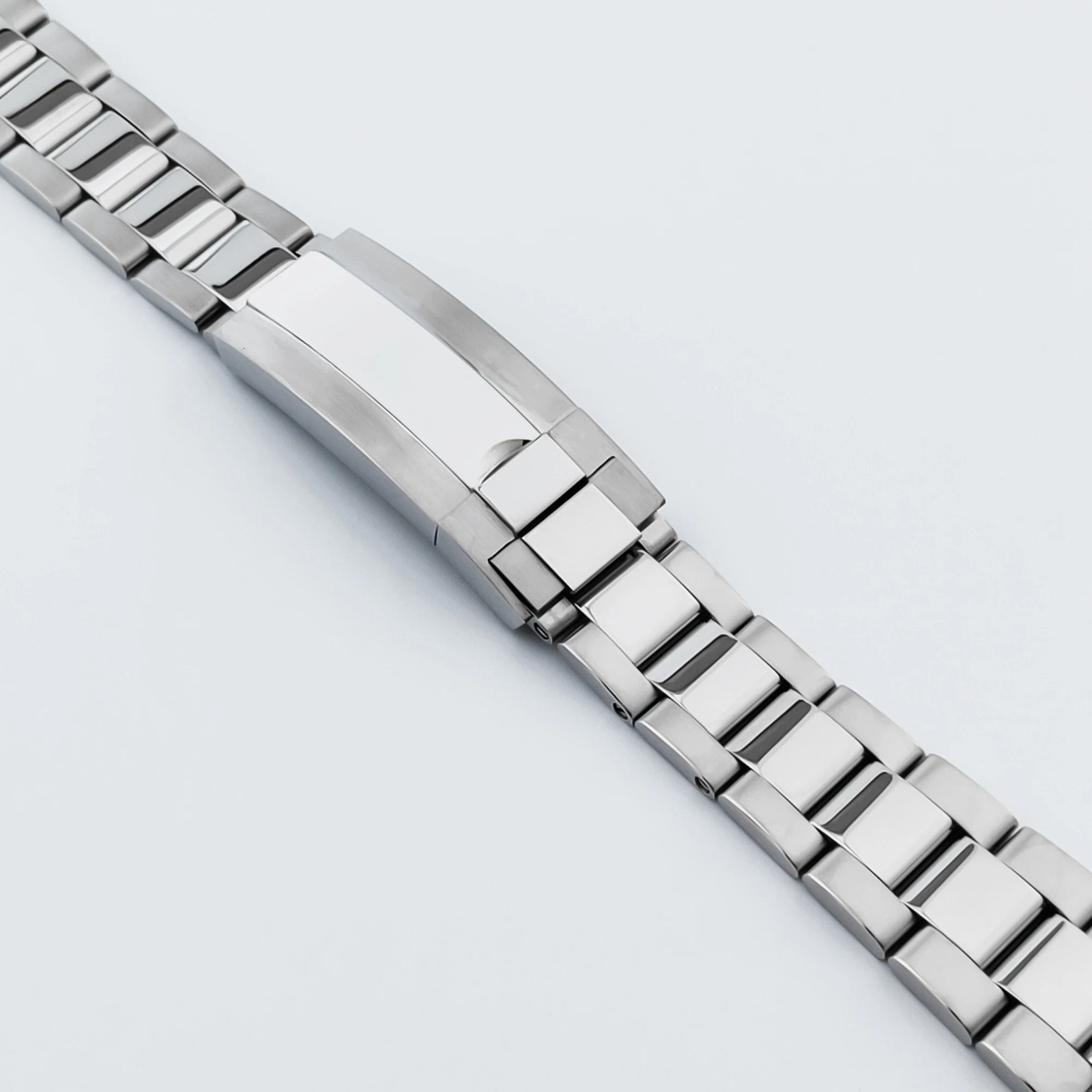 Neiton 20MM Silver Presidential Solid Bracelet 904L Stainless Steel Glide Lock Clasp Wristband for Sub Log NH34 NH35 Watch Case 251027