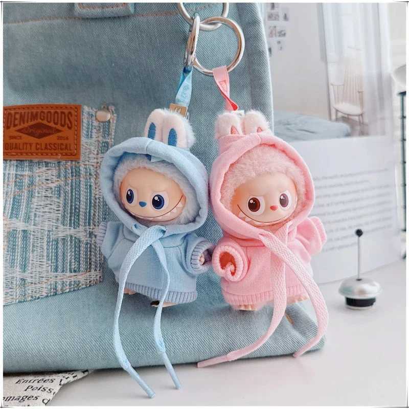 Mini Labubu Hoodies shorts Set For 10cm Labubu V4 The Monsters Pin for Love Series Doll Clothes Outfit Accessories Ropa LabubuT251018