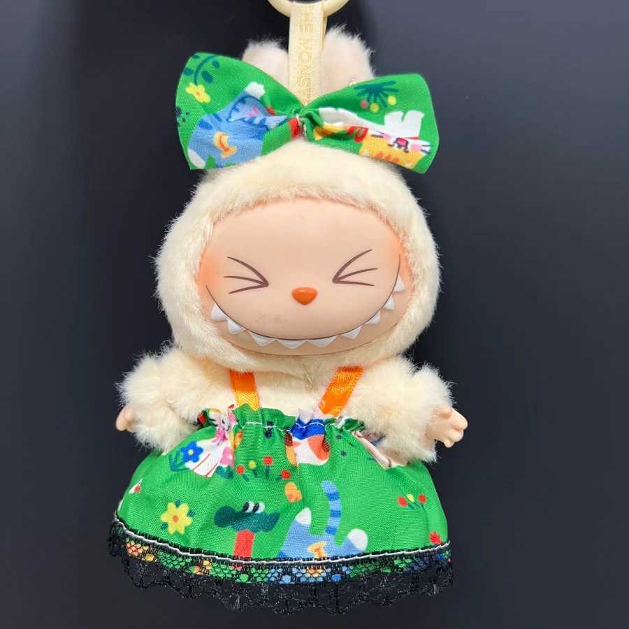 Cute Mini Plush Doll Clothes for 17cm Labubu Many Kinds of Overalls Clothes AccessoriesT251018