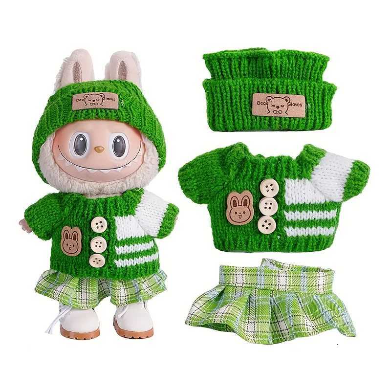 YZZS For Labubu accessories Sitting Party Series Classic Dress Grid For Labubu outfit designer Kid Gift Labubu clothing designerT251018