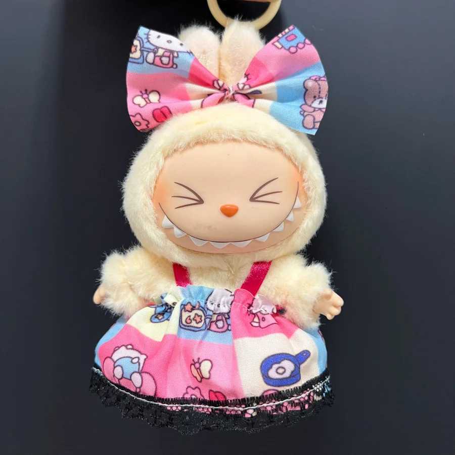 Cute Mini Plush Doll Clothes for 17cm Labubu Many Kinds of Overalls Clothes AccessoriesT251018