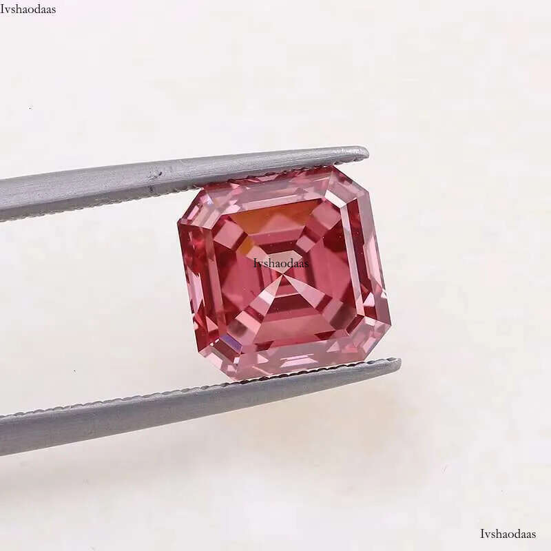 Asscher Cut 4.03carat Hpht Cvd Fancy Pink Lab Grown Loose Dias Synthetic Dia Factory Wholesale