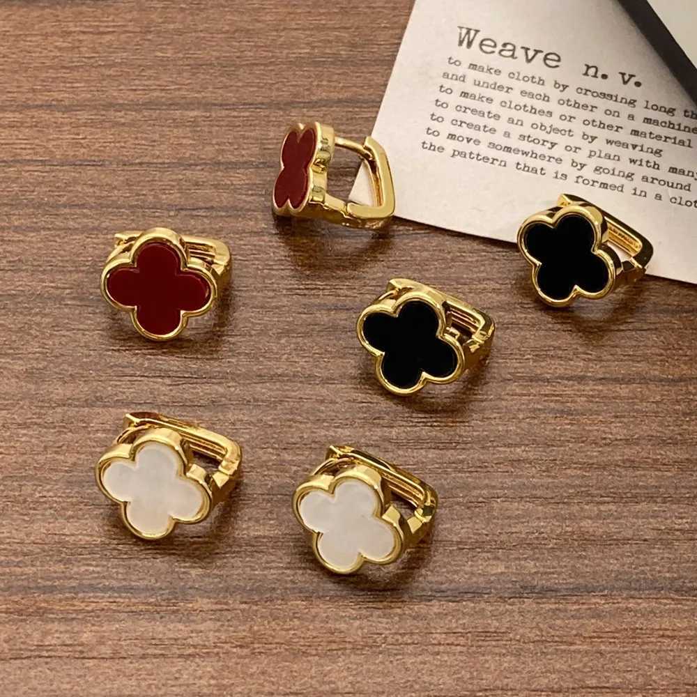 Korea Trendy Elegant Lucky Flower Earrings For Women Mini Leaf Earring Personality Commute Jewelry Gift Y251018