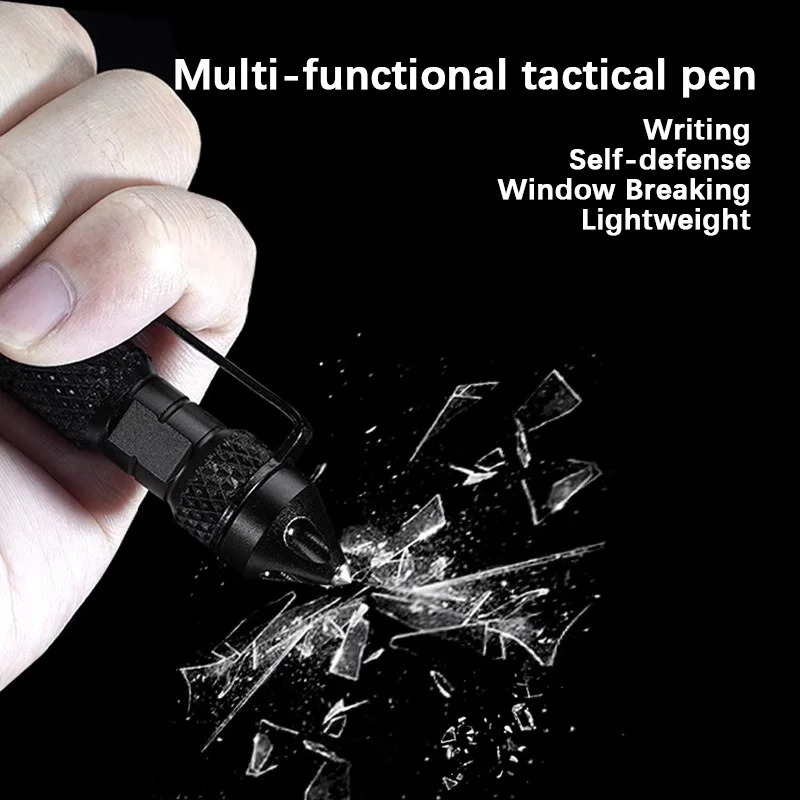 High Quality Metal Military Tactical Pen School Student Office Ballpoint Pens Emergency Glass Breaker Self Defense EDC Supplies 251018