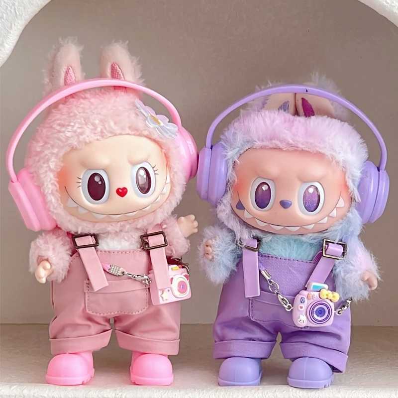 Labubu Clothes Do Not Include Doll Headphones Trendyy Overalls Suit Vinyl Doll Sitting Party WearT251018