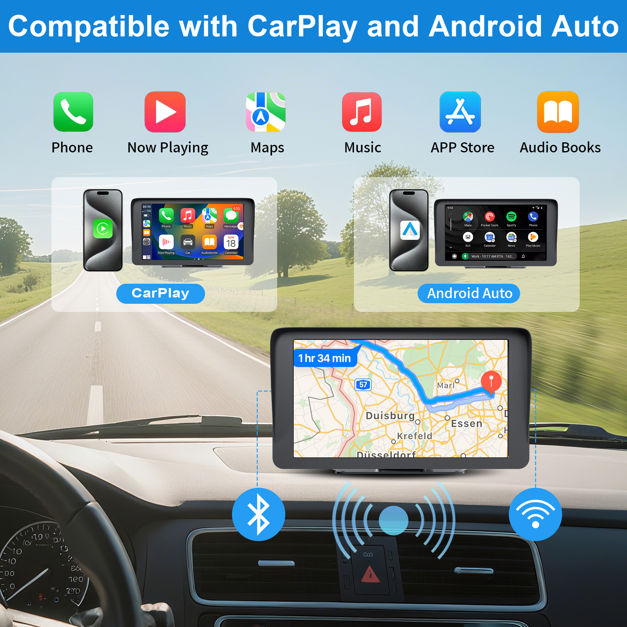 HD Portable GPS Navigation for Vehicles - Easy-to-Carry Route Planner H101VR