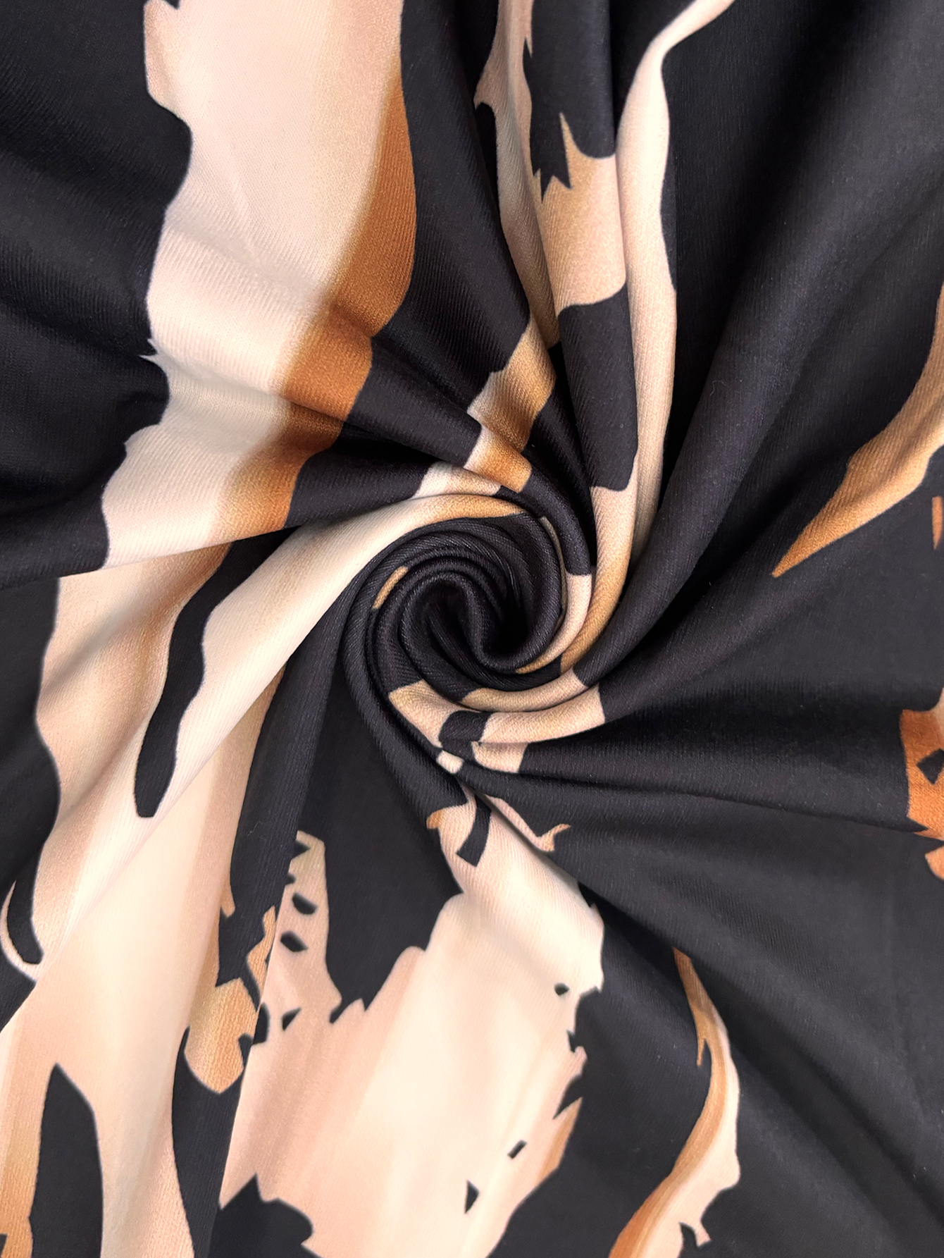 Women's Autumn Winter Animal Print Long Sleeve V-Neck Top - French Elegant Casual T-Shirt-CF50782