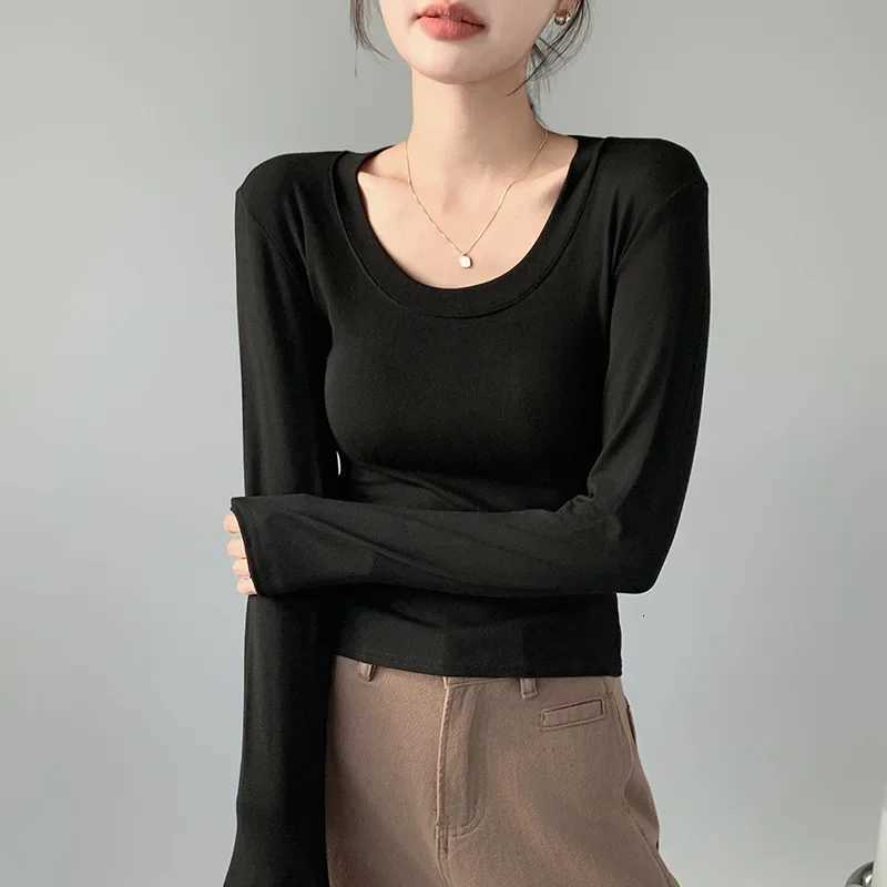 Round Neck Bottoming Shirt for Women Autumn and Winter Style Inner and Outer Wear Slim Solid Color Longsleeved Tshirt Top T251018