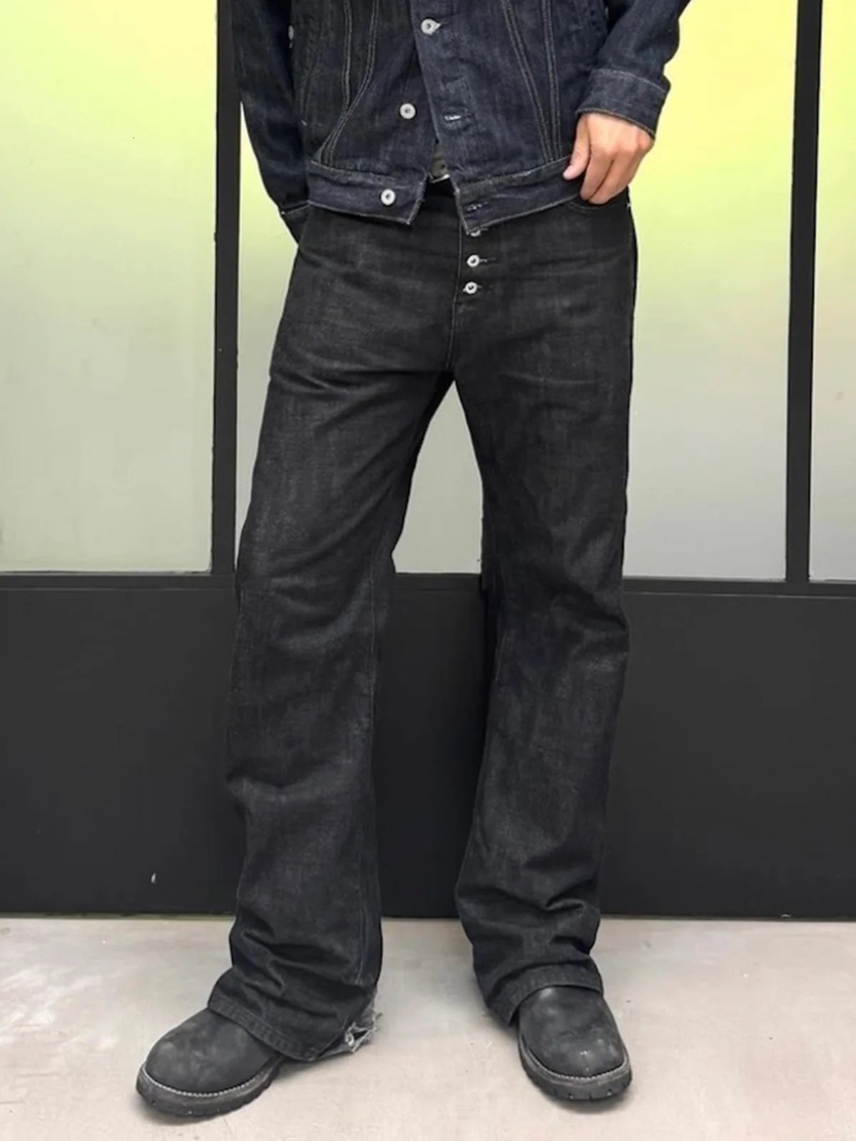 MIJKO BootCut Original Jeans Wide Leg Trousers Straight Button n ZJ124 251010
