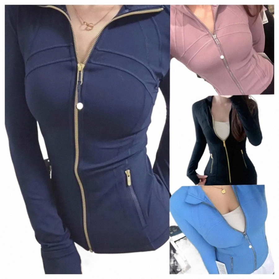 buyers' PicksWomens Yoga Jacket Workout Sport Coat Fitness Jackets Sport Quick Activewear Top Solid Zip Up Sweatshirt Sportwear Women Yoga Luluity Lem W91S#