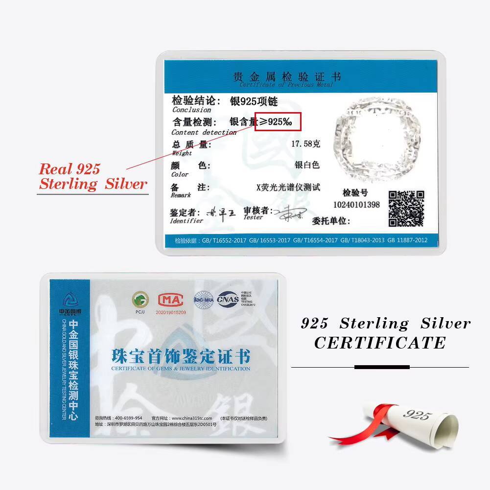 RINNTIN BSC78 Italian Solid 925 Sterling Silver 50mm Flat Mariner Chain Necklace for Women Men