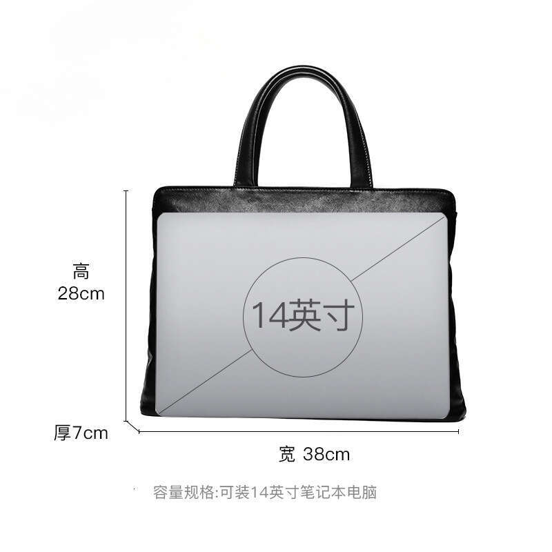 Luxury Handbag High End Feel Genuine Leather Business Casual Men s Single Shoulder Crossbody Briefcase Bag