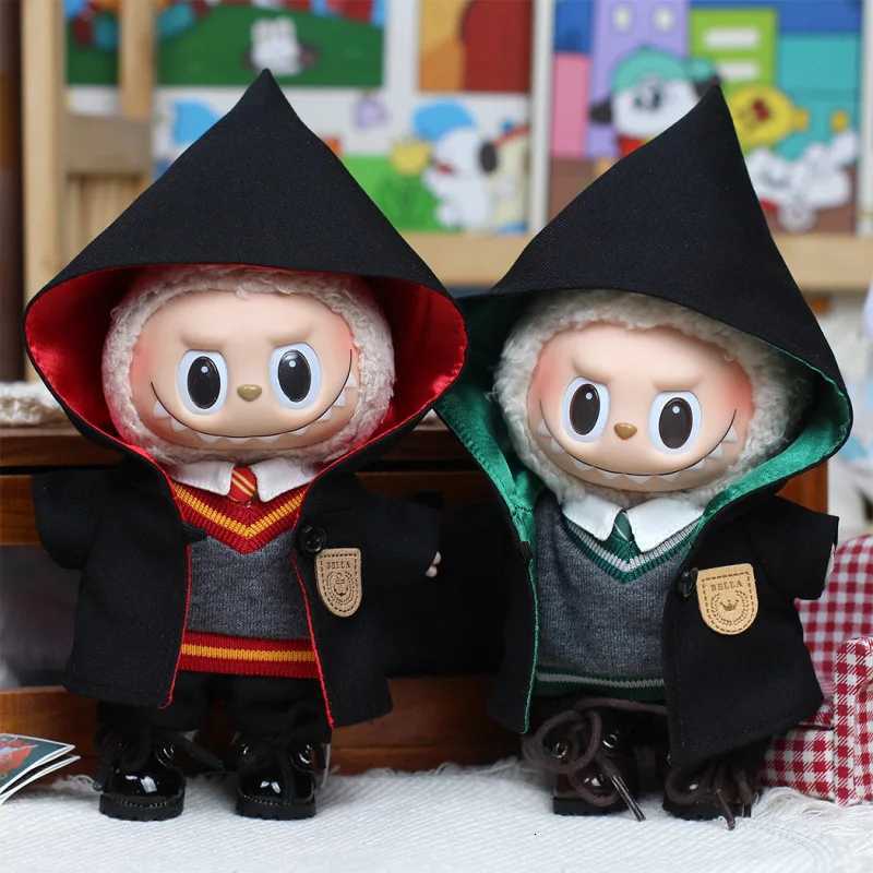 For 17cm Labubu Doll Clothing School Magic Set Fashion Cape Suit Clothing Shoes Glasses Accessories GiftT251018