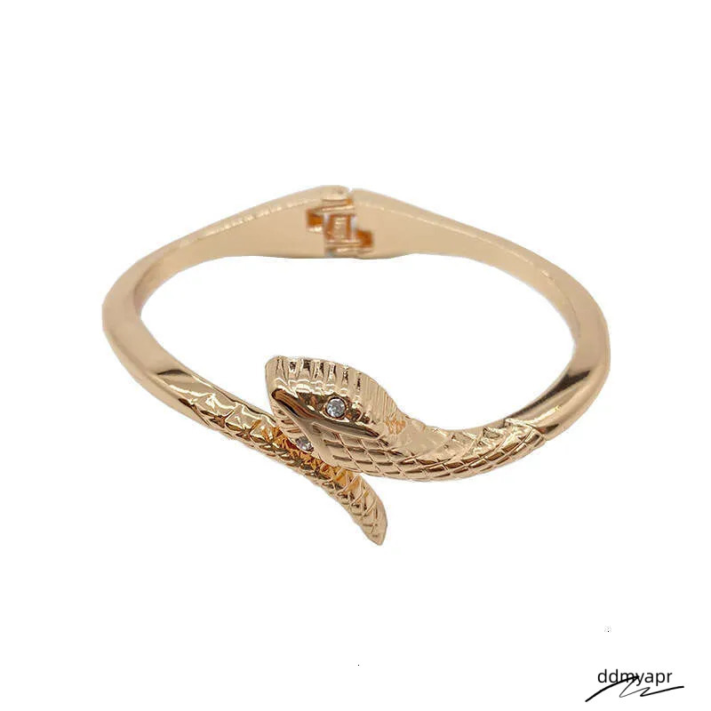 Gold-Plated ddmyApr Snake Bracelet - Fashionable Zinc Alloy Bangle For Women And Girls